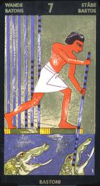 Младший Аркан «Семерка жезлов» галереи «Галерея «Таро Нефертари (англ. Nefertaris Tarot)»»