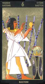 Младший Аркан «Шестерка жезлов» галереи «Галерея «Таро Нефертари (англ. Nefertaris Tarot)»»
