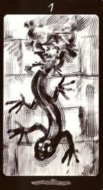 Младший Аркан «Туз жезлов» галереи «Галерея «Черно-белая версия Таро Заповедного леса»»