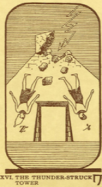 Значения карты Разбитая молнией башня колоды Сен-Жермена по книге Мистерии пирамид