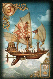 Карта «Корабль» галереи «Галерея Оракул. Золотые мечты Ленорман (англ. Gilded Reverie Lenormand)»